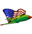 airplane with american flag vector image vector image