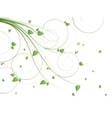 floral seasonal background with swirls vector image