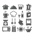 kitchen and cooking icons vector image