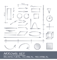 arrows set drawing vector image vector image