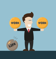 businessman life is not balance vector image