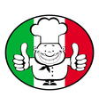 cartoon smiling chef vector image vector image