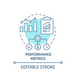 performance metrics turquoise concept icon vector image