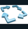 3d recycle arrows vector image vector image