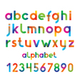 colorful font and numbers vector image