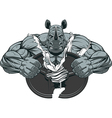 strong rhinoceros athlete vector image