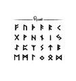 viking runes elder futhark alphabet set icons vector image
