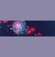 artificial intelligence concept creative brain vector image vector image