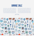 garage sale or flea market concept vector image vector image