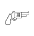 revolver pistol line icon vector image vector image