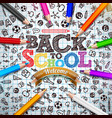 back to school design with colorful pencil vector image