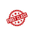 first class stamp seal vector image vector image