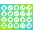 Kitchenware shape carved flat icons set vector image Kitchenware shape carved flat icons set