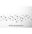 global network connection background cyber vector image