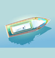 luxury cruise liner passenger ship top view vector image vector image