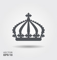 a crown in flat design style vector image vector image