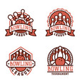 bowling emblem and design element logotype vector image