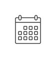 calendar icon in flat style agenda on white vector image