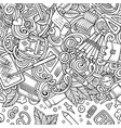 cartoon doodles back to school frame vector image