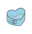 detachable baking dish in heart shape vector image