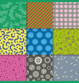 various abstract seamless pattern big set vector image vector image