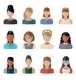 people icons set vector image