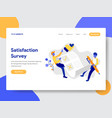 satisfaction survey concept vector image vector image