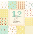 set of cute easter patterns vector image
