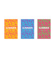 set templates cover for summer travel vector image