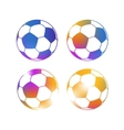 soccer balls set vector image