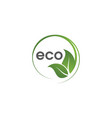 eco green tree leaf ecology vector image