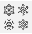 set of snowflakes icons vector image