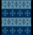 christmas knitted pattern winter geometric vector image vector image