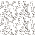 cute cartoon doodle dog hand-drawn character vector image