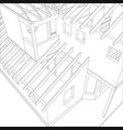 abstract architectural 3d drawing of apartment vector image
