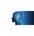 artificial intelligence concept creative brain vector image vector image