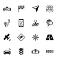 black navigation icons set vector image vector image