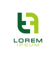 initial letter tf lowercase logo design vector image