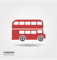 london double-decker flat red bus vector image vector image