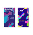 set sale banner background with fluid gradient vector image vector image
