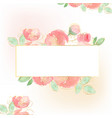 watercolor loose rose flower bouquet with gold vector image