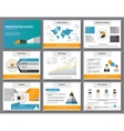 business infographics presentation slides template vector image