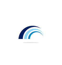 Curve abstract logo Royalty Free Vector Image - VectorStock