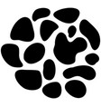 hand drawn doodle abstract pattern in black vector image vector image