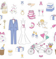 wedding seamless background vector image