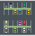 parking place with cars vector image