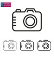camera line icon on white background editable vector image