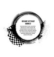 grunge off-road tire tracks circle stamp vector image