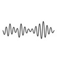 wiggly smooth black line pulse signal track vector image