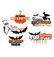 halloween party designs set vector image